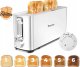 Toster TurboTronic Toster TurboTronic opiekacz kanapek 2 tosty 6 poziomów opiekania do tostów grzanki stalowa obudowa slim 1050w Srebrny 11