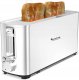 Toster TurboTronic Toster TurboTronic opiekacz kanapek 2 tosty 6 poziomów opiekania do tostów grzanki stalowa obudowa slim 1050w Srebrny 1