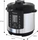 Multicooker TurboTronic Szybkowar TurboTronic garnek elektryczny multicoocer kombiwar parowar 6L 1000W 70 kpa 14 programów Srebrny 2