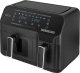 Frytkownica beztłuszczowa ECG ECG AF 8300 Dual Fry Hot air fryer, 5.2 L + 3.1 L, temperature setting 80-200 °C, 60 min timer 2