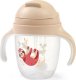 BabyOno 1464/04 KUBEK NIEKAPEK Z OBCIĄŻONĄ SŁOMKĄ BEŻOWY 2