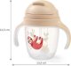 BabyOno 1464/04 KUBEK NIEKAPEK Z OBCIĄŻONĄ SŁOMKĄ BEŻOWY 4