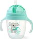 BabyOno 1464/03 KUBEK NIEKAPEK Z OBCIĄŻONĄ SŁOMKĄ MIĘTOWY 1