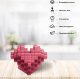 Candellana Świeca dekoracyjna Heart Pixel Świeczka Serce Parafina 32h 2