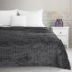 Design 91 Miękki koc z włókna mikroflano z tłoczeniem CINDY 130X160 stalowy 2