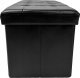 kontrast Pufa tapicerowana pikowana ze schowkiem PERFECT DUO 60x30x30 cm ekoskóra czarna 3