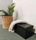 kontrast Pufa tapicerowana pikowana ze schowkiem PERFECT DUO 60x30x30 cm ekoskóra czarna 8