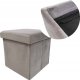 kontrast Pufa kwadratowa tapicerowana ze schowkiem 30x30x30 cm toupe 2