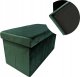 kontrast Pufa tapicerowana ze schowkiem PERFECT DUO 60x30x30cm ciemnozielona 1