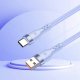 Kabel USB T-Phox USB-A - USB-C 1.2 m Fioletowy 2