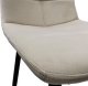 kontrast Krzesło tapicerowane welurowe loft IGA 44x40x86 cm beżowe 6