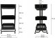 kontrast Wózek regał na kółkach metalowy kuchnia łazienka 3 póki 74cm czarny 11