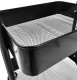 kontrast Wózek regał na kółkach metalowy kuchnia łazienka 3 póki 74cm czarny 3