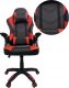 Krzesło biurowe kontrast Fotel gamingowy biurowy obrotowy czarno-czerwony 1