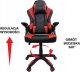 Krzesło biurowe kontrast Fotel gamingowy biurowy obrotowy czarno-czerwony 11
