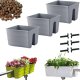 Form-Plastic 3x Skrzynka na balustradę Wave 30, Doniczka balkonowa + keramzyt 5l 1