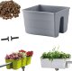 Form-Plastic 3x Skrzynka na balustradę Wave 30, Doniczka balkonowa + keramzyt 5l 1