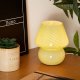Lampa stołowa Atmosphera Lampa stołowa grzybek CARA, szklana, Ø 15 cm 1