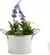 Ibergarden Osłonka na doniczkę cynkowa, biała, Ø 11,5 cm 4