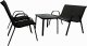 kontrast Zestaw mebli ogrodowych Marbella ławka 4 części czarny 1