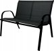 kontrast Zestaw mebli ogrodowych Marbella ławka 4 części czarny 6