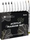 ARRTX Profesionalūs akriliniai markeriai - flomasteriai ARRTX, 4 spalvų 10vnt. 1