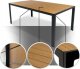 kontrast Stół ogrodowy metalowy prostokąt ALLEN 150x90x74cm czarny+naturalny 2