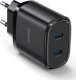 Ładowarka Yesido yesido Ład. sieć. YC54 PD 20W QC 2xUSB-C + Kabel  27W C/iP 1m, BLACK / CZARNY 1