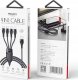 Kabel USB Yesido yesido Kabel CA111 USB-4w1 (2xType-C + 2xLightning) 1.2m 4A, BLACK / CZARNY 1
