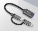 Adapter USB Yesido GS02 USB-A - MicroUSB + USB-C Czarny  (YID000135) 2
