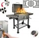 kontrast Grill węglowy premium na kółkach pokrywa półki ruszt żeliwny BBQ 1010 2