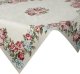 Eurofirany Obrus gobelinowy zdobiony kwiatami BOCHO 100X100 naturalny 1