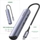 HUB USB Ugreen Hub / Adapter Ugreen Revodok CM418 USB-C do 2x USB, HDMI 4K 30 Hz, RJ45 1Gbps, PD 100W (szary) 10