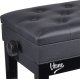 V-Tone V-TONE ŁAWA 2 BK ława do pianina ze schowkiem CZARNA 4