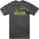 Alpinestars T-shirt ALPINESTARS RIDE 4.0 CSF TEE, Charcoal/Lime/Black Rozmiar: XXL 1