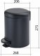 Kosz na pranie Sapho PEDAL BIN 5L POTTY BLACK 2