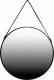 Uniglob HANGING MIRROR PERITO ROUND 80 CM BLACK 1