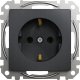 SCHNEIDERE Gniazdo schuko Schneider Sedna Design SDD114025 czarny antracyt Design & Elements 2
