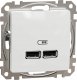 SCHNEIDERE Gniazdo ładowania USB Schneider Sedna Design SDD111401 A+C 2,1A białe Design & Elements 11