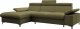 Selsey Narożnik z funkcją spania Millefolium L-kształtny z pojemnikiem oliwkowy velvet hydrofobowy lewostronny 1