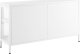 Beliani Szafka trzydrzwiowa metalowa ze szklaną gablotą biała NEWPORT 6