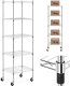 Royal Catering Regał magazynowy druciany ażurowy na kółkach 5 półek do 50 kg 60x45x186 cm Regał magazynowy druciany ażurowy na kółkach 5 półek do 50 kg 60x45x186 cm 1