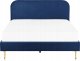 Beliani Łóżko welurowe 160 x 200 cm niebieskie FLAYAT 4