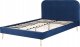 Beliani Łóżko welurowe 160 x 200 cm niebieskie FLAYAT 5