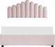 Beliani Łóżko z pojemnikiem welurowe 140 x 200 cm różowe VINCENNES 5