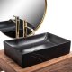 Umywalka Rea Umywalka nablatowa REA Inga Black Marble Mat 2