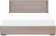 Beliani Łóżko z pojemnikiem welurowe 180 x 200 cm beżowoszare ROUEN 9