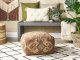 Beliani Puf jutowy 50 x 50 x 30 cm wielokolorowy URPAD 1