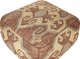 Beliani Puf jutowy 50 x 50 x 30 cm wielokolorowy URPAD 3