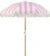 Beliani Parasol ogrodowy ⌀ 150 cm różowy z białym MONDELLO 1